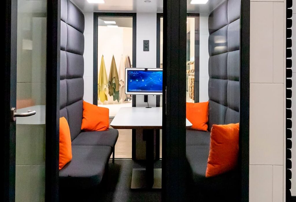 cabinas para diseños de oficina studiobricks